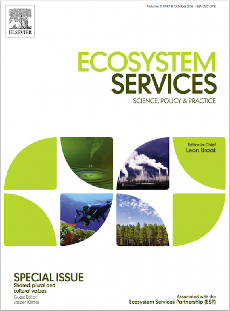 Special Issue of the journal Ecosystem Services on 'Shared, Plural and